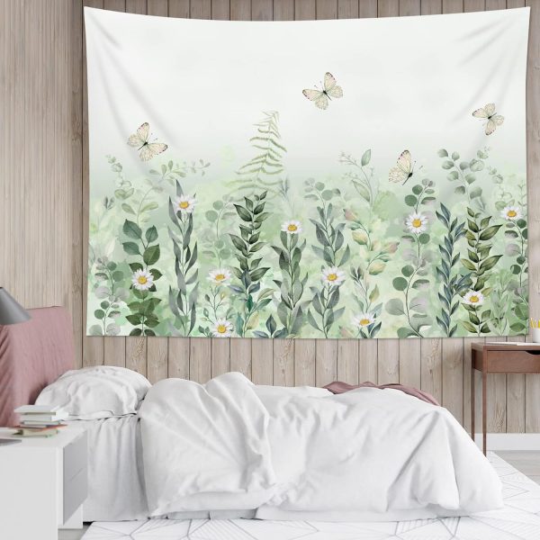 Sage Green Leaf Tapestry