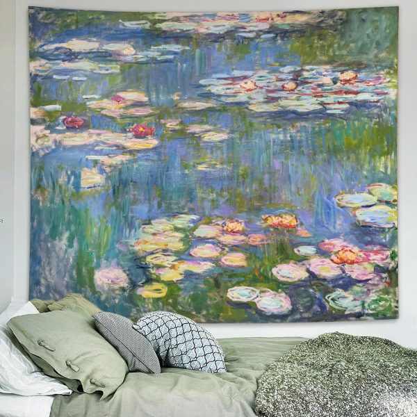 Green Floral and Botanical Art Tapestry