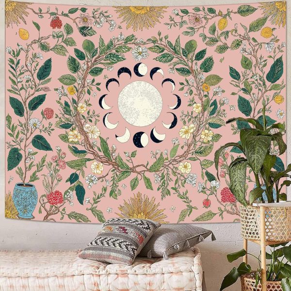 Moon Phase and Floral Tapestry